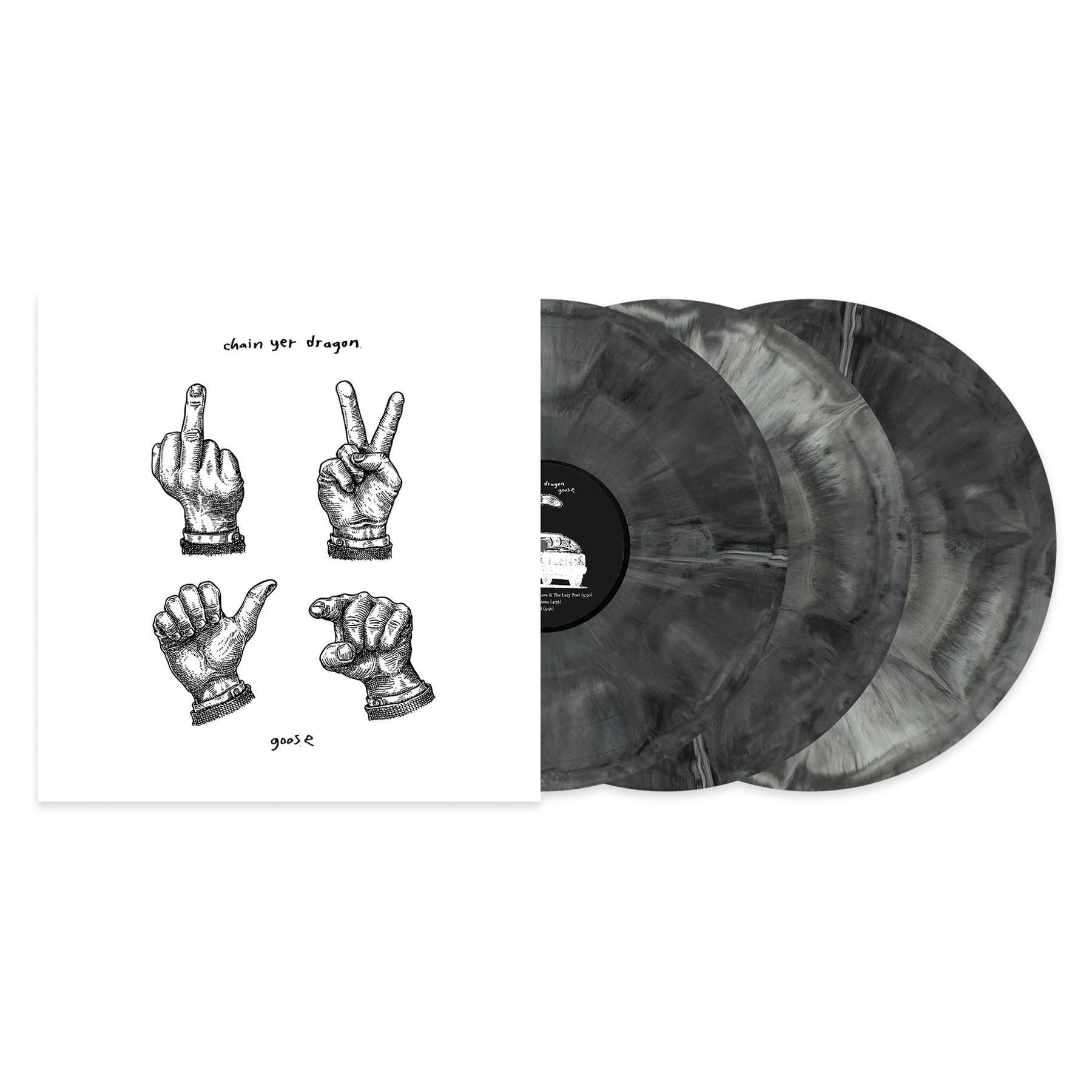 GAGLE　3PEAT　2LP Chain Yer Dragon - Dark Galaxy 3xLP (LE 3000) – goose the band
