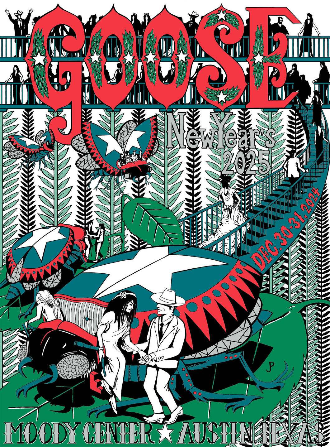 Austin, TX – 12/30 + 12/31/24 Show Poster by Jim Pollock