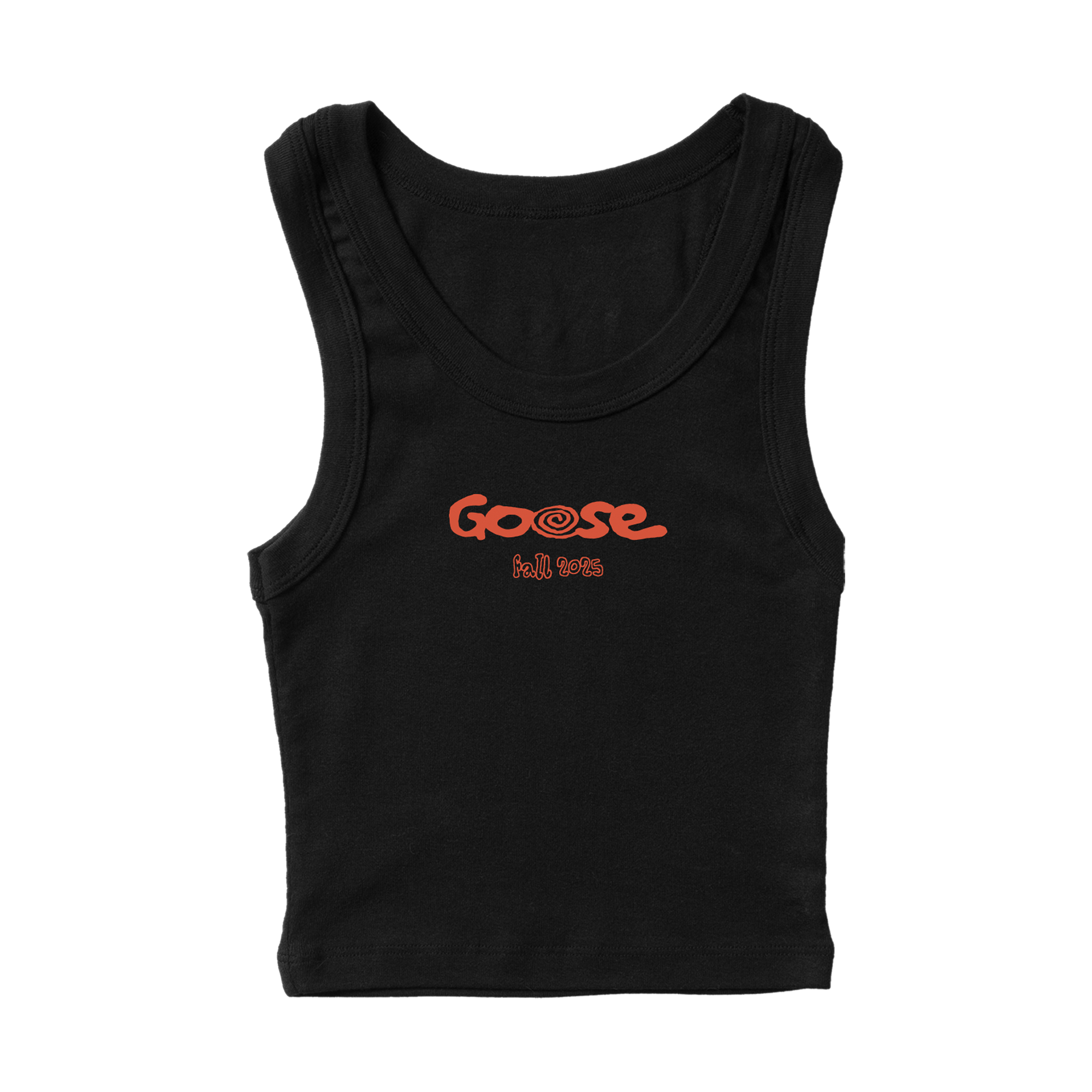Swirl Text Ladies Crop Tank